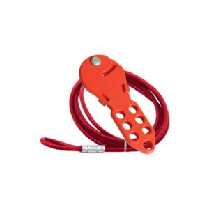 Taj Loto - 7 Hole Hasp Look Cable Lockout with 2mtrs. Vinyl Coated Steel Cable with Loop (TL-7H HCL+2C L)