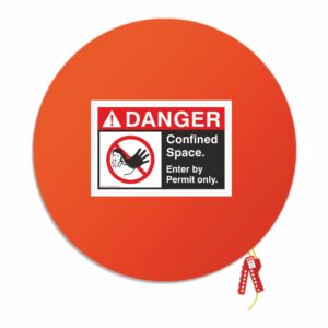 Confined Space Lockout Cover 2 Size : 28 - 36 inch dia (TL - CSLC - 2)