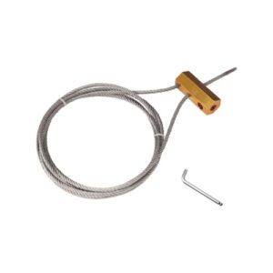 Taj Loto - Economy Brass Cable Lockout with 2 Mtrs. Stainless Steel Cable (TL-EBCL+2SSC)