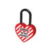 Taj Loto - One Time Use Heart Shape PVC Padlock in Red colour
