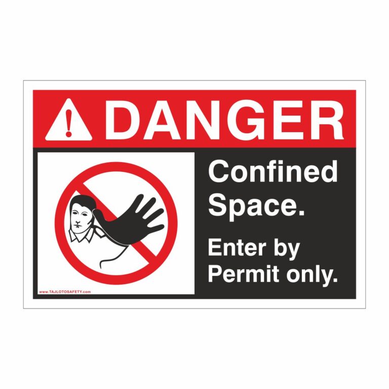 Taj Loto – Sign for confined space lockout cover A (TL – S CSLC – A ...